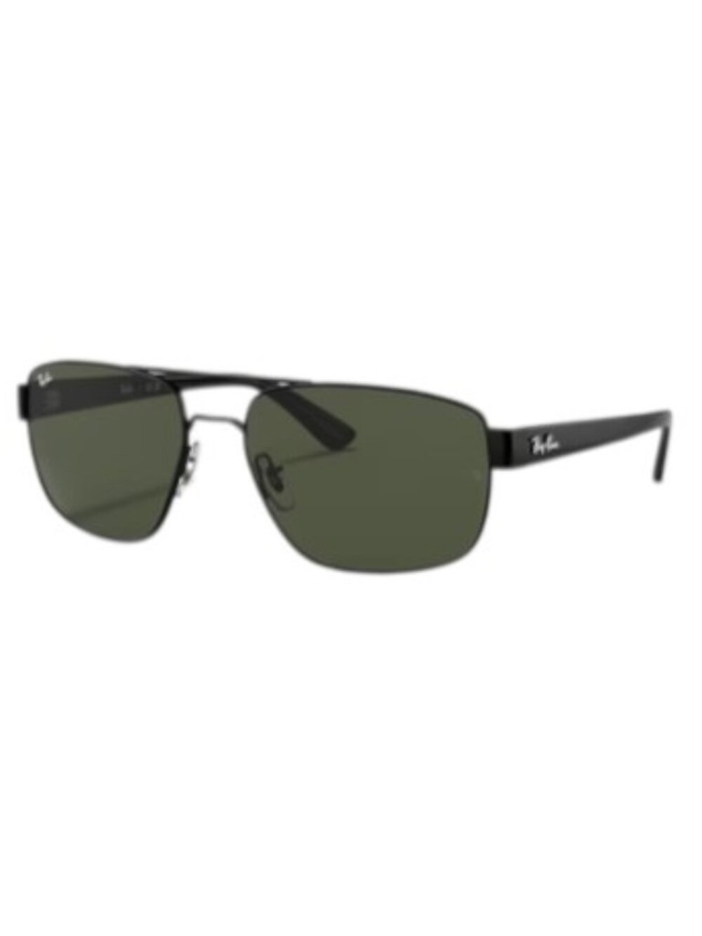 NEW RAY-BAN RB3663 002/31 Irregular Sunglasses – Black G-15 Green 60-17